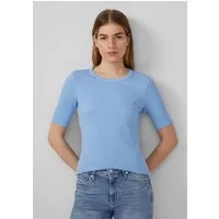 s.Oliver Kurzarmshirt T-Shirt Ripp-Shirt im Slim Fit