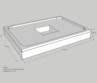 Neuesbad Wannenträger für Kaldewei Scona 800x1100x23 SD24077