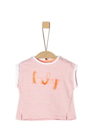 s.Oliver - Streifenshirt rosa - Gr. - 56
