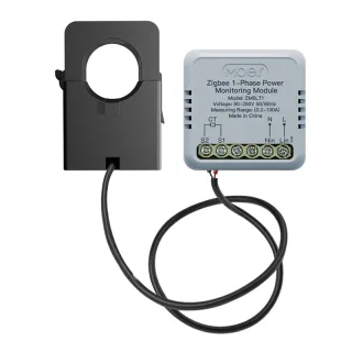 MOES 100A Tuya Zigbe Single-Phase Smart Energy Meter Powerd Monitoring Module with Bidirectional Current Transformer Ext