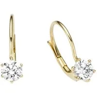 Firetti Paar Ohrhänger Schmuck Geschenk Gold 333 Ohrschmuck Patentbrisur Solitär Glitzer, mit Zirkonia (synth)