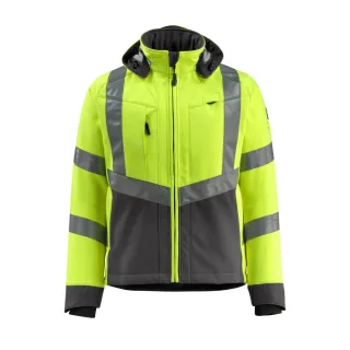 MASCOT Herren Blackpool Softshell Jacke SAFE SUPREME Hi-vis Gelb / Dunkelanthrazit L - 15502-246-1718-L