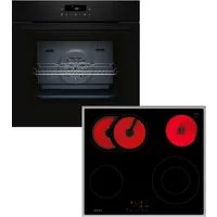NEFF Backofen-Set BTX46PB0, mit Teleskopauszug nachrüstbar, Pyrolyse-Selbstreinigung, Knuspriges Air Fry & mühelose Pyrolyse-Selbstreinigung