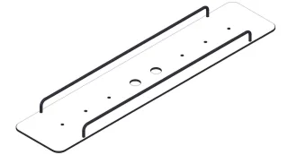 Giese Flatbord schwarz matt mit Schichtstoff (HPL) in weiss, 36002-14 36002-14
