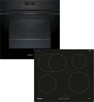 Constructa Backofen-Set "CF4M28063" mit Teleskopauszug nachrüstbar Pyrolyse-Selbstreinigung