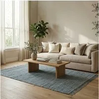 Elegant Floors Teppich Chindi Blau 60x90 cm Baumwolle handgewebt Flachgewebe wendbar Boho, Höhe: 9 mm