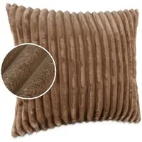 Kisska Dekokissen LILLI BIG CORD Velour Ambiente dekorieren, Kissenüberzug ohne Füllung BIG-Cord UNI 40x40cm Einfarbig Beige