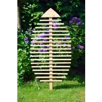dobar Rankhilfe Design Rankhilfe in Blattform "Fagus", 84 x 6,5 x 160 cm, Gewicht: ca. 9,5 kg