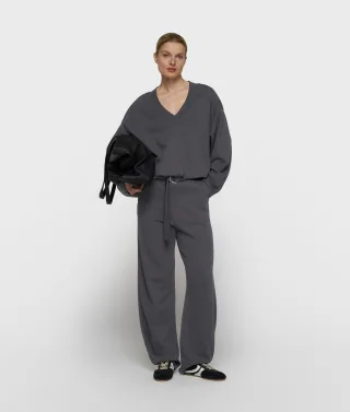 10DAYS - banana pants fleece steel blue - Gr. - M