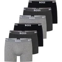 BOSS Boxer Cotton Stretch (6-St) mit umlaufend eingewebtem Markenschriftzug