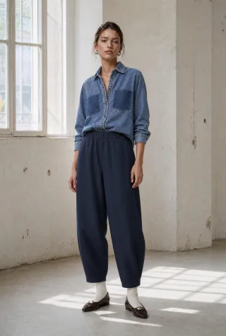 Jane Lushka - Benot pants technical jersey blue - Gr. - S