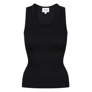 Damen Essentials Scoop Neck Tank Sculpting Recycelter Stretch Fit