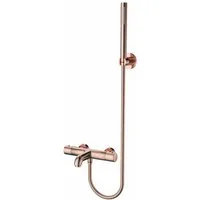 Aloni Duscharmatur CR6004-7BC (set, 1-St., Armatur mit Handbrause) Aloni Wannenarmatur mit Thermostat und Handbrause Kupfer