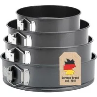 Intirilife Springform, (4-tlg), 4-teilige Springformen-Set in verschiedenen Größen Kuchenform Backform