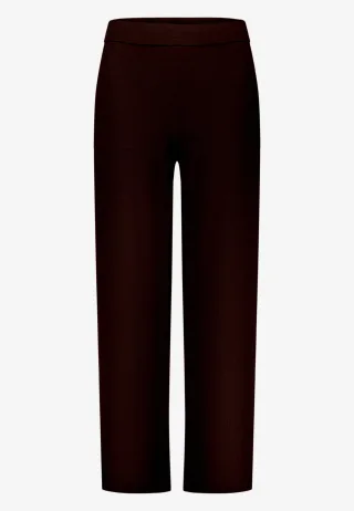 zero - Casual-Hose mit weitem Bein Malou chocolate plum - Gr. - 44