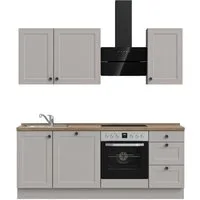 nobilia® Küchenzeile "Cascada II", NEU: individuell anpassbar mit gratis Profi-Beratung, vormontiert, Breite 210 cm, Ausrichtung wählbar, wahlw. mit E-Geräten