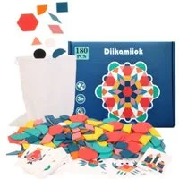 LA CUTE Puzzle Montessori Holzpuzzle 180 Teile – Kreatives Lernspiel für Kinder, 180 Puzzleteile, Fördert Kreativität, räumliches Denken und Feinmotorik mit 180 Teilen