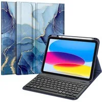 Fintie für iPad 11. Generation 11" 2025(A16), iPad 10. Generation 2022 10.9" Apple-Tastatur (Case mit Pencil Halter, magnetisch Abnehmbarer Tastatur(QWERTZ Layout)