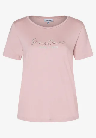 MORE & MORE - T-Shirt mit Schriften pink - Gr. - 34
