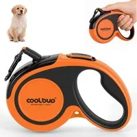 BlingBin Hundeleine Einziehbar, robuste, 360° verhedderungsfrei, 5 m Verlängerungsleine, Nylon,Kunststoff,Edelstahl (1 Stück, 1-tlg., 5M), ausziehbare Hundeleine mit rutschfestem Griff und Schnellbremsknopf