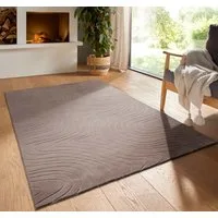 TaraCarpet Teppich TaraCarpet Homestyle 397 Organic, rechteckig, Höhe: 10 mm, Organic hoch-tief weich waschbar taupe 50x80