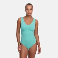 cfab Shaping-Body Tank Bodysuit Sculpting Shapewear mit String-Teal Mint-3XL (1-tlg)