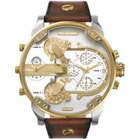 Diesel Chronograph MR. DADDY 2.0 DZ7483, Armbanduhr, Herrenuhr, Lederarmband, analog, Tag, Stoppfunktion
