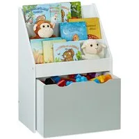 relaxdays Kinderregal mit Spielzeugkiste