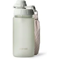 MAMEIDO Trinkflasche, mit 2-in-1 Deckel, Zeitmarkierung, Handschlaufe in 0,5l, 1l, 1,5l & 2l