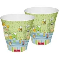 Geda Labels GmbH Kindergeschirr-Set Steinbeck Hops 2er Set (2-tlg), Melamin, Grün, 300ml, 2er Set