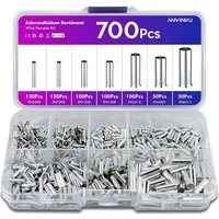 FELIXLEO Aderendhülsen 700 Aderendhülsen Set 7 Typen 0 5 6 0mm2 Elektrik, 1-tlg.