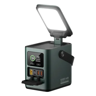 KUULAA 230W 222Wh 60000mAh Power Bank with Adjustable LED Light External Battery Power Station with 3 Inputs and 4 Outpu