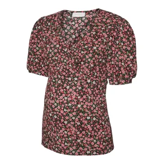 Mamalicious - T-Shirt für Damen, Puffärmel (Schwarz)