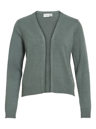 VILA - VIRIL SHORT L/S KNIT CARDIGAN-NOOS Balsam Green - Gr. - S