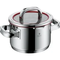 WMF Fleischtopf Function 4, Cromargan® Edelstahl Rostfrei 18/10 (2-tlg), wärmereduzierende Griffe, mit 4 Abgießfunktionen, Innenskalierung