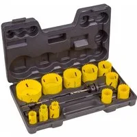 Falon-Tech Bohrkrone HSS Bi Bohrkrone Metall Dosenbohrer Lochbohrer Lochsäge 17tlg Set, 17-tlg.
