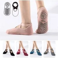 GOLDEN Sportsocken rutschfeste Socken Damen für Yoga Pilates Tanz Ballet mit Griffen