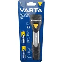 VARTA LED Taschenlampe Taschenlampe LED Day Light Multi LED F20 inkl. 2x AA Batterien 16632