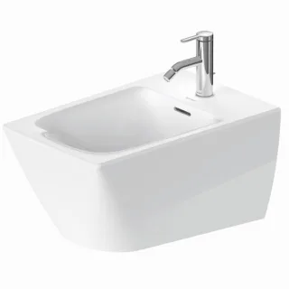 Duravit Viu Wand-Bidet 2292150000 weiß, 37x57cm, mit Überlauf, mit Hahnlochbank