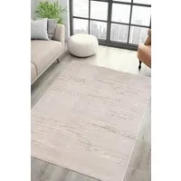 Carpetilla Designteppich Wohnzimmer Designer Teppich Abstrakte Musterung Modern Cream-Beige, Rechtetig, Höhe: 13 mm, Wohnzimmer