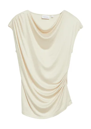 comma - T-Shirt beige - Gr. - 40