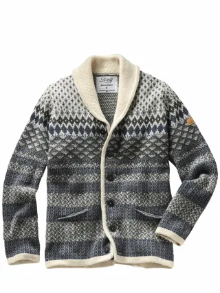 Liebling Herren Janker Martl Grau 100 % Lammwolle (First Cut)