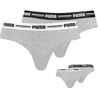 PUMA Brasilslip Brazilian Brief (2-St., 2er Set) mit umlaufendem Markenschriftzug im Bund