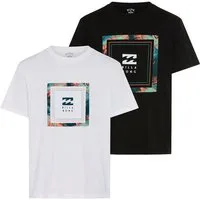 Billabong T-Shirt THEME DOUBLEPACK (2-tlg) Doppelpack mit 2 T-Shirts, Kurzarm, Rundhalsausschnitt, aus Baumwolle
