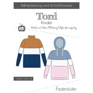 Fadenkäfer Schnitt "Hoodie Toni" für Kinder