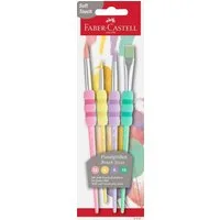 Faber-Castell Bastelmesser Faber-Castell Aquarellpinsel Pastell Soft-Touch 4er-Set Gr. 4 8 10 12