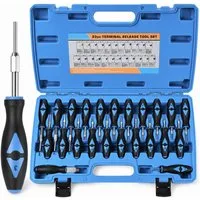PRIISF Werkzeugset Auspinwerkzeug KFZ Stecker Set Profi Terminal Entriegelungswerkzeug, (Vielseitiges KFZ Werkzeugsatz für Auto Elektrik Kabelstecker DIY Mechaniker, 23-tlg., Universal Entriegler für KFZ Elektrik, ISO & Terminal Stecker), Passend für