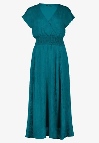 zero - Maxikleid mit geraffter Taille deep lagoon - Gr. - 34