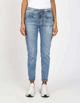 GANG Damen Jeans 94AMELIE JOGGER - relaxed fit Jeans bright royal
