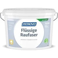 Renovo Wandfarbe Renovo Flüssige Raufaser matt 10,0 Ltr. weiss Dekorative Innenbeschic